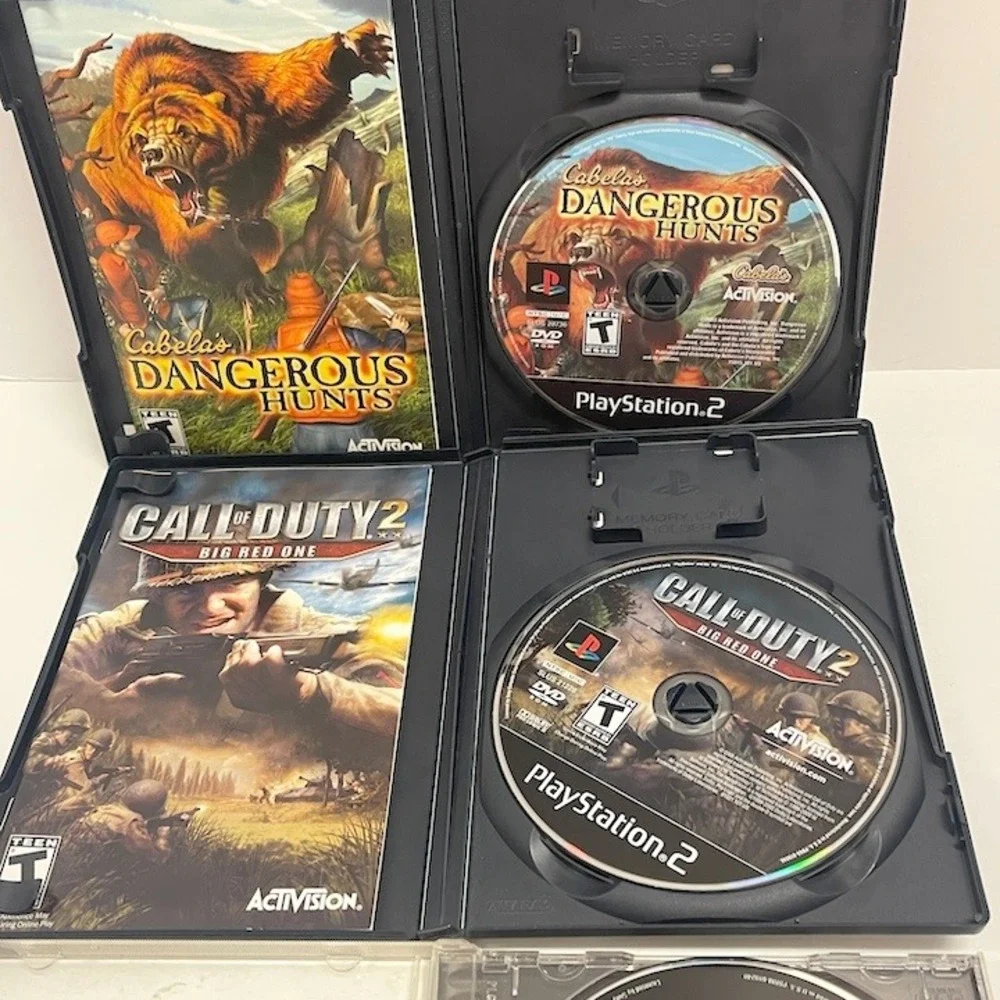 3 Vintage PS2 Ps1 Gems Call of Duty‎ 2 Dangerous Hunts Dark Stone Untested